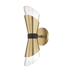 Angie 2Lt Wall Sconce - Nickel/Brass