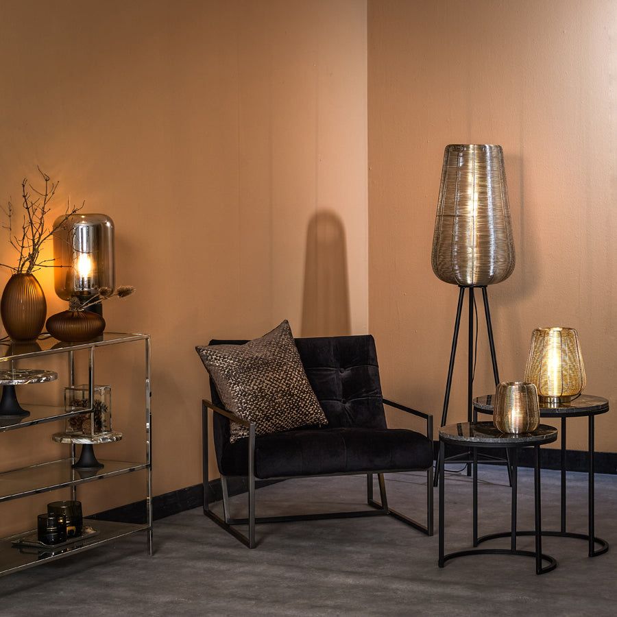 Adeta Medium Floor Lamp Tripod - Nickel Finish