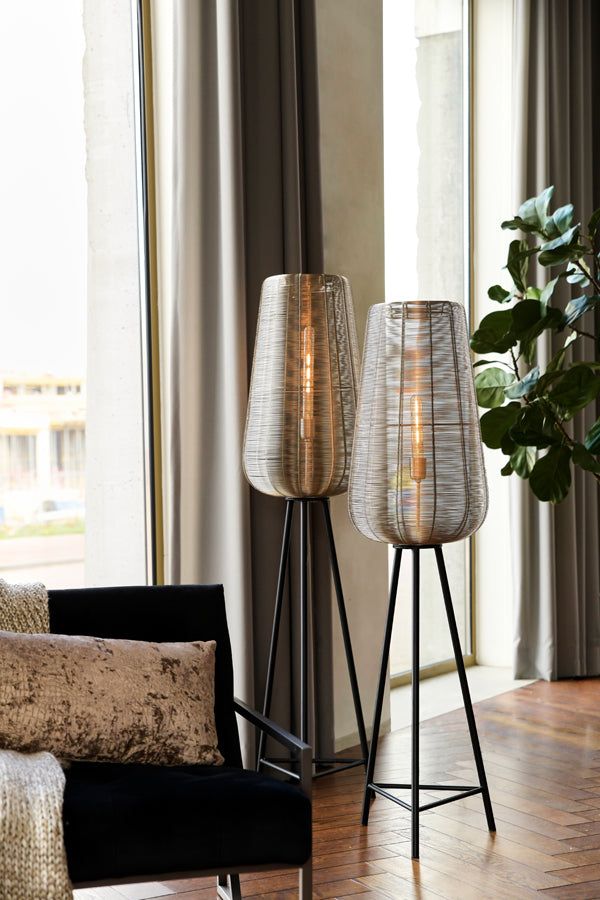 Adeta Large Floor Lamp Tripod - Nickel Finish