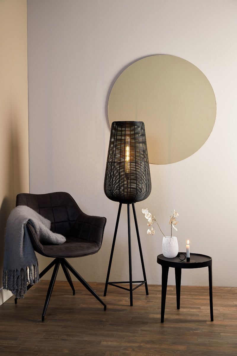 Adeta Medium Floor Lamp Tripod - Matt Black Finish