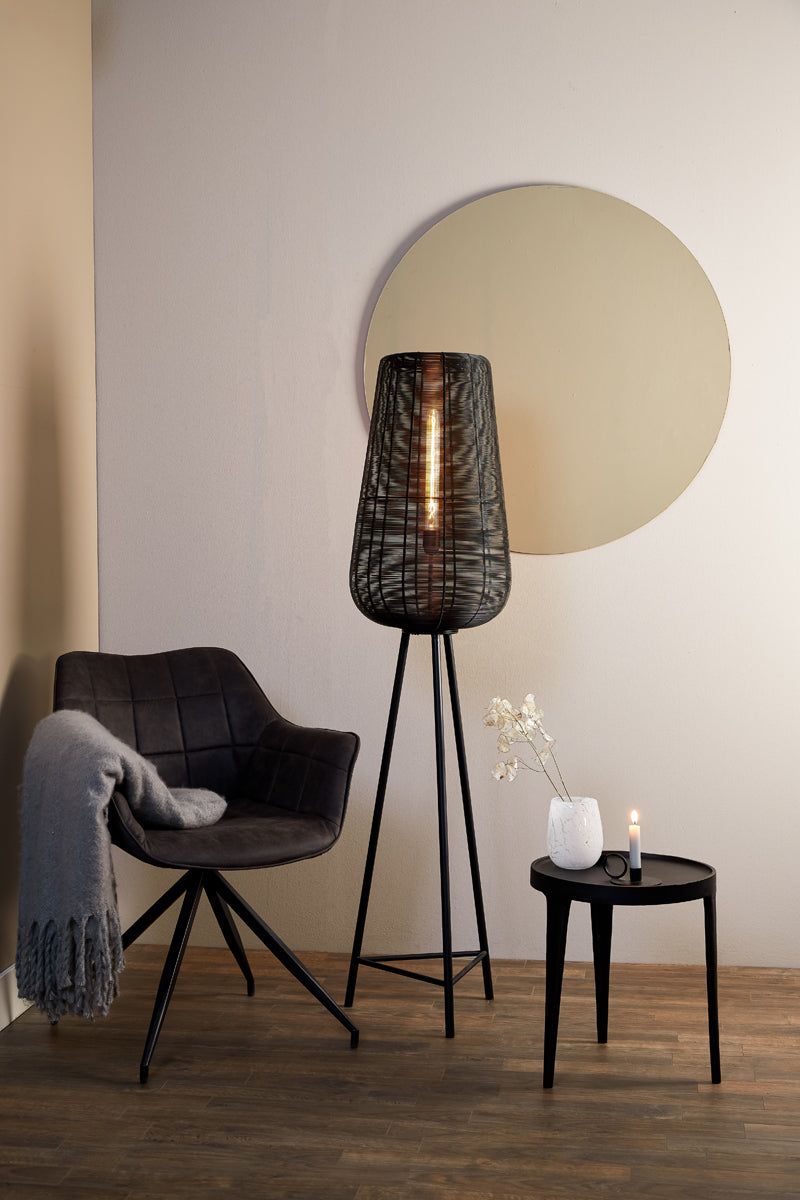 Adeta Large Floor Lamp Tripod - Matt Black Finish