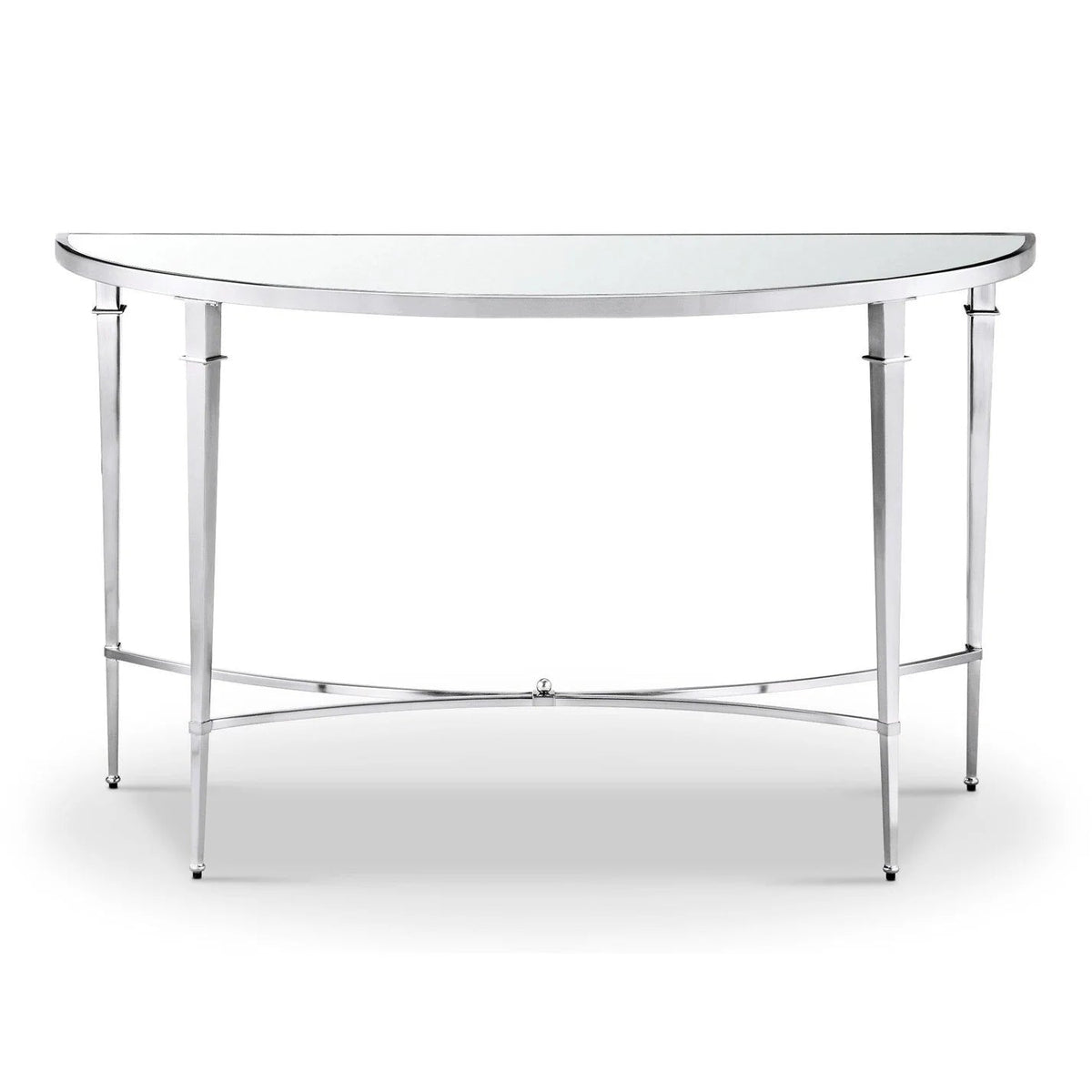 Adley Console Table - Chrome & Mirror Topped Finish