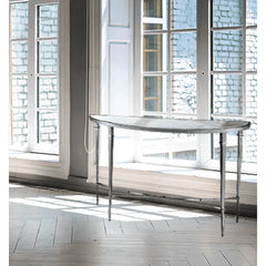 Adley Console Table - Chrome & Mirror Topped Finish