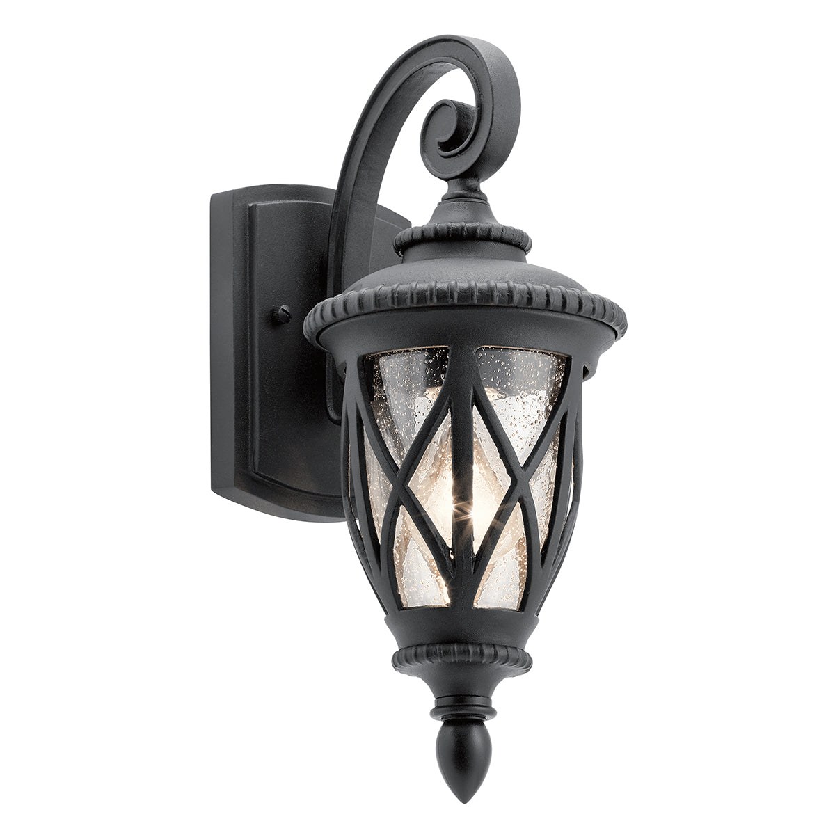 Admirals Cove Small Wall Lantern - Textured Black Finish