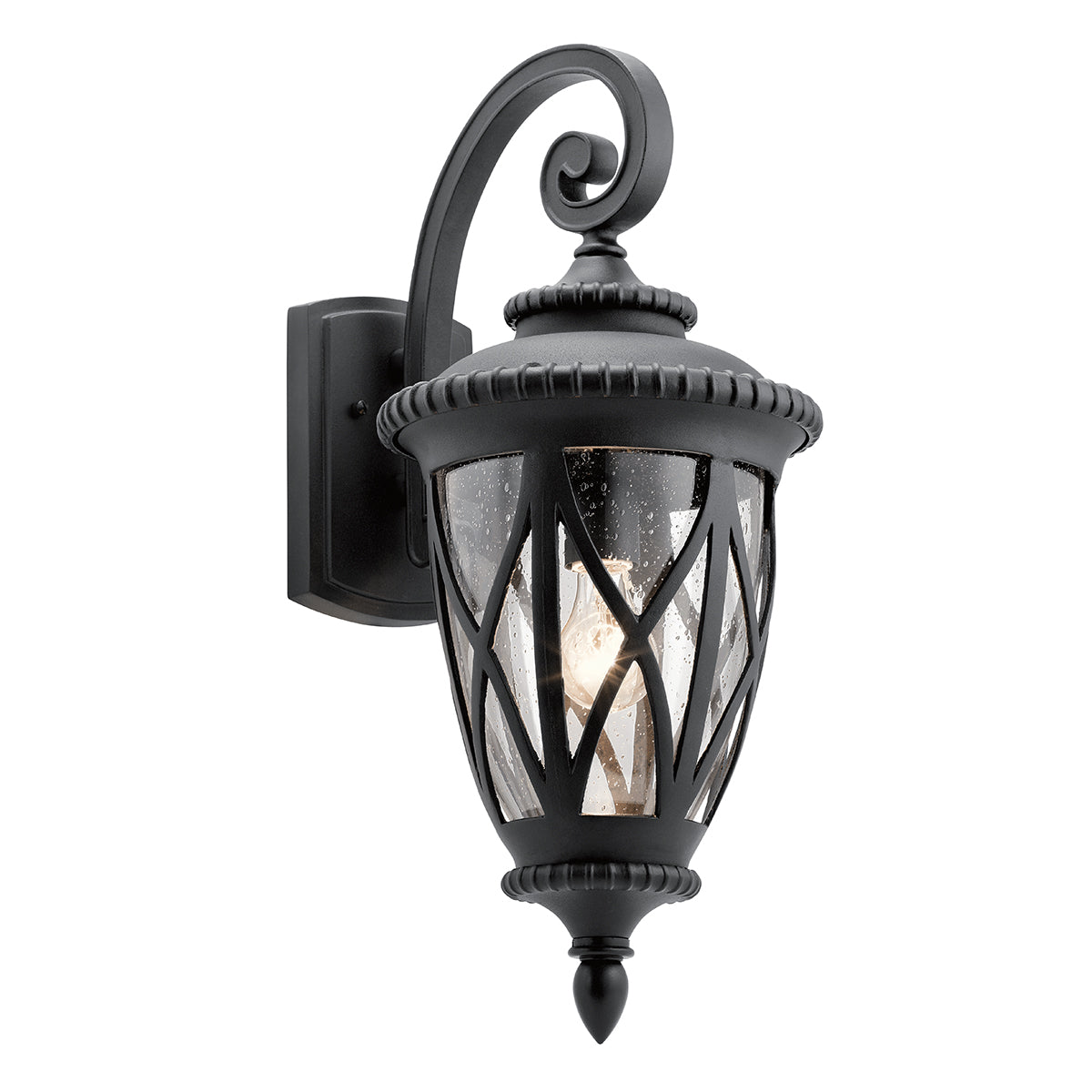 Admirals Large  Wall Lantern - Textured Black Finish