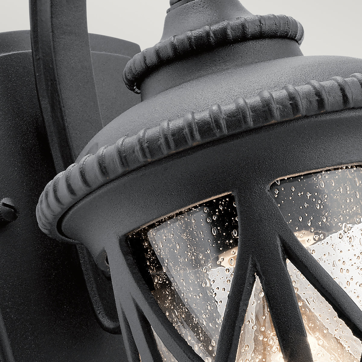 Admirals Cove Small Wall Lantern - Textured Black Finish
