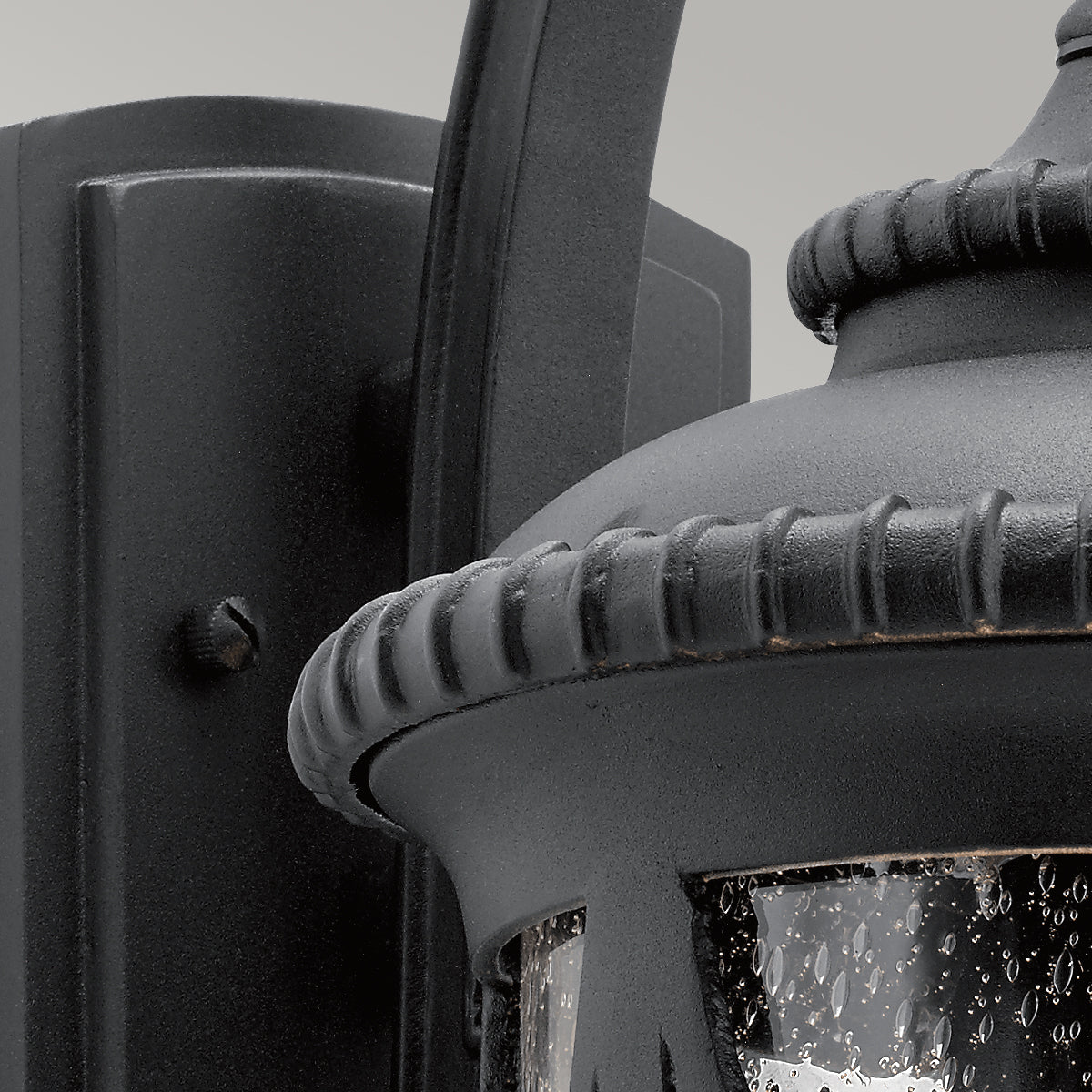 Admirals Cove Medium Wall Lantern - Textured Black Finish