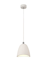 Adnonis Medium Pendant, 1 x E27, White Paintable Gypsum