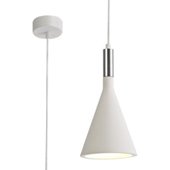 Adnonis Medium Pendant, White Paintable Gypsum
