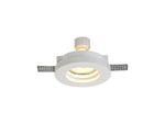 Adnonis Round Stepped Recessed Spotlight,  1 x GU10, White Paintable Gypsum, Cut Out: D:103mm