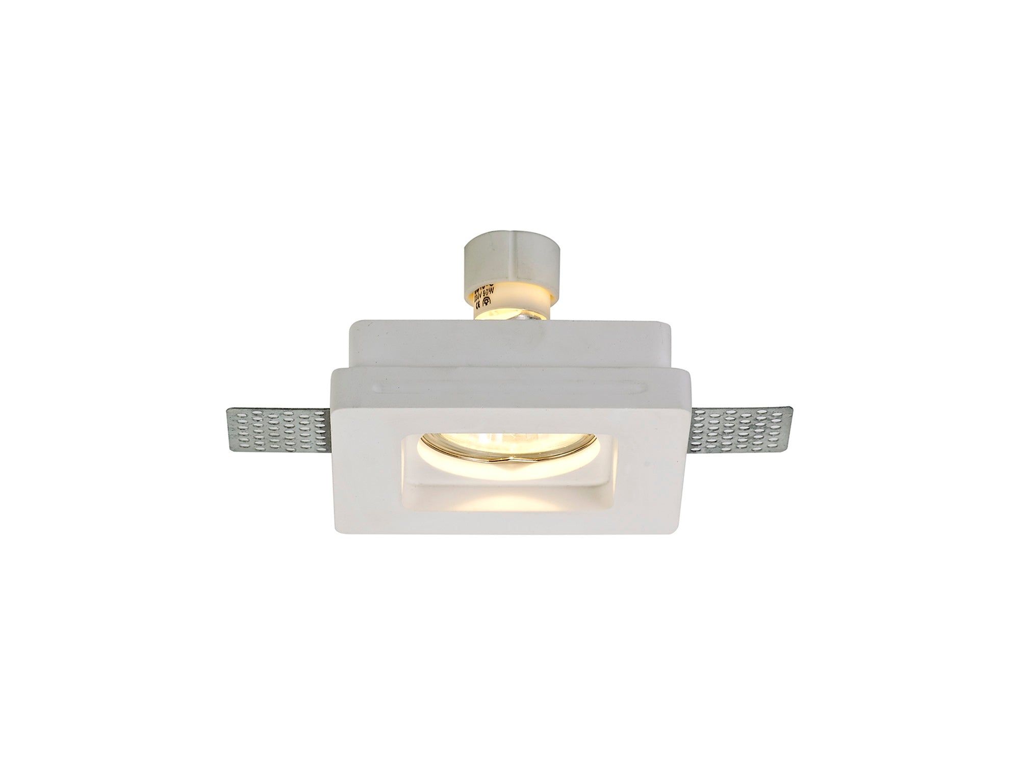 Adnonis Square Deep/Stepped Recessed Spotlight, White Paintable Gypsum