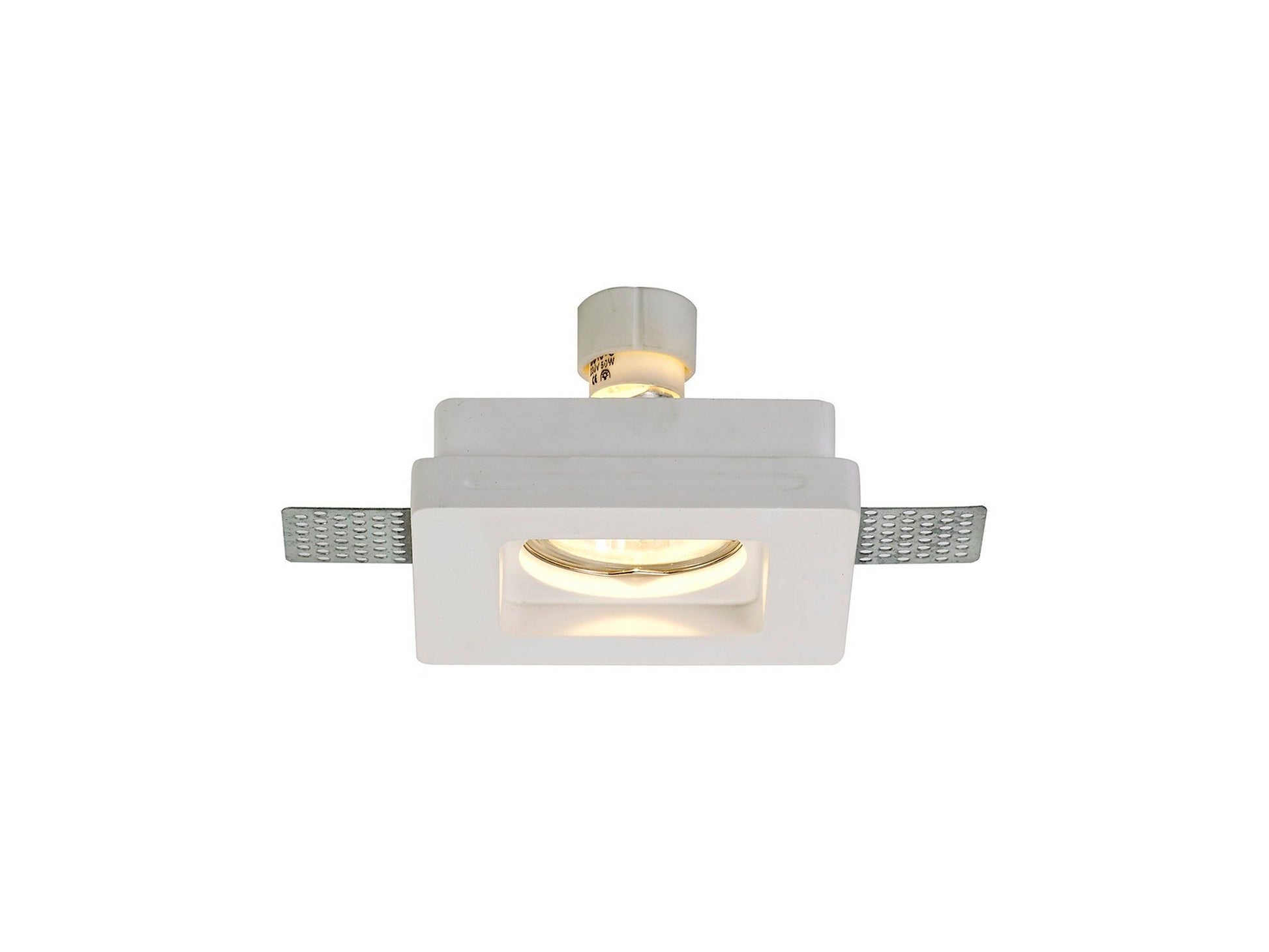 Adnonis Square Deep/Stepped Recessed Spotlight, White Paintable Gypsum