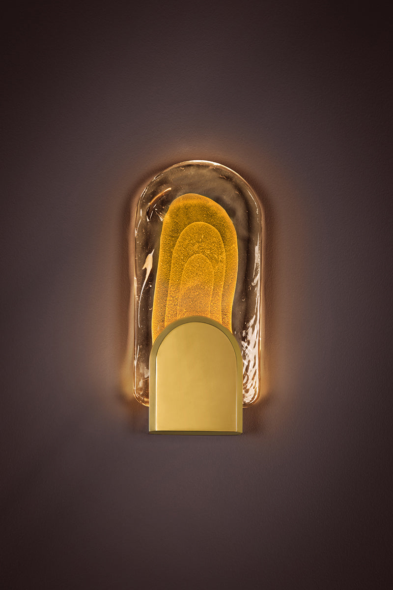 Morganite LED Sconce - Brass