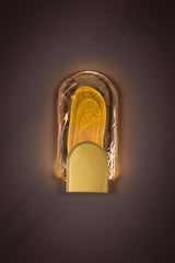 Morganite LED Sconce - Brass