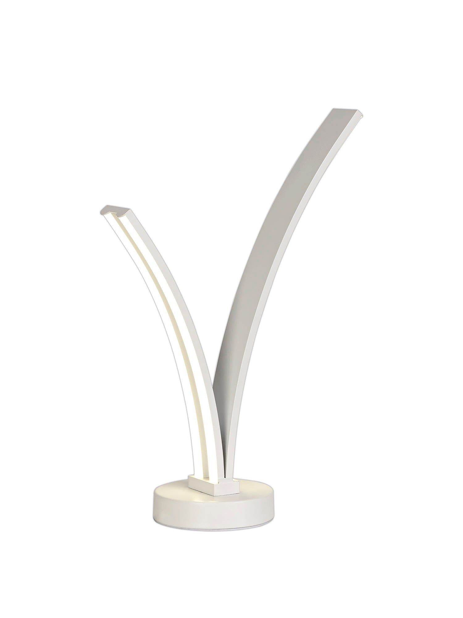 Aesthet 2 Light Table Lamp Switched, 5W/7W LED, 4000K, 757lm, White, 3yrs Warranty
