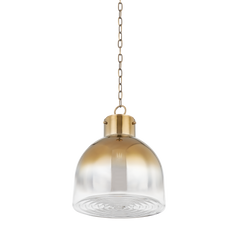 Beryl 1Lt Pendant - Patina Brass