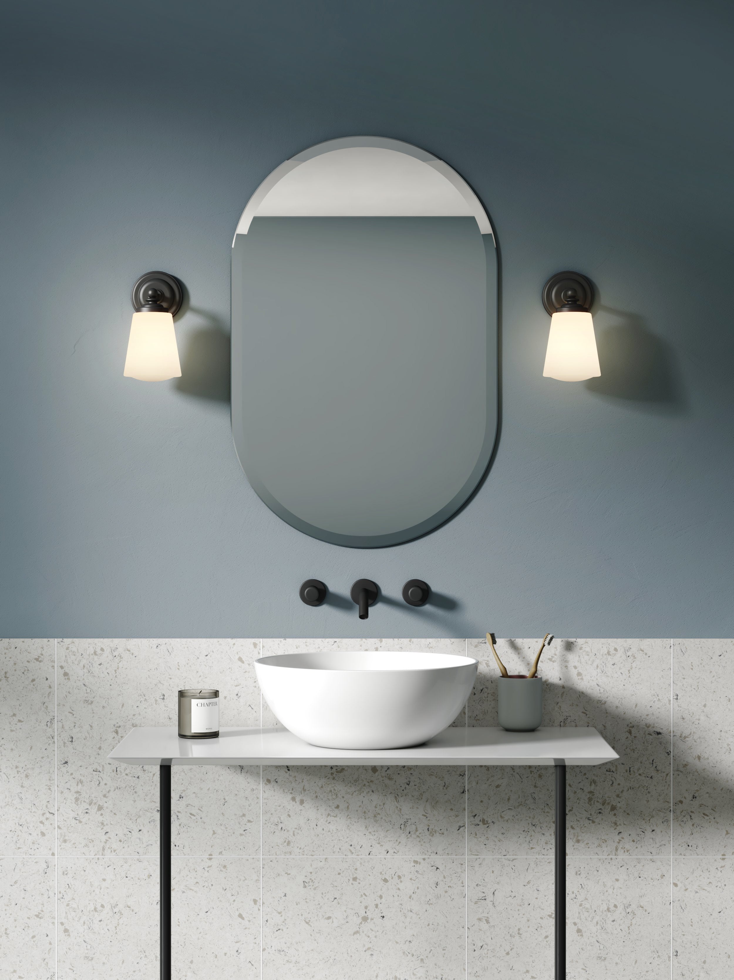 Anton Bathroom Wall Light In Various Finishes E14 IP44