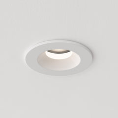 Kos Recessed Outdoor Ceiling Light in Matt White/Textured Black GU10 IP65