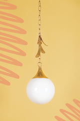 Victoria 1Lt Small/Large Pendant - Vintage Gold Leaf