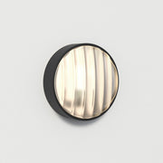 Montreal Round 220/300 Outdoor Wall Light- Black/ Brushed Stainless Steel