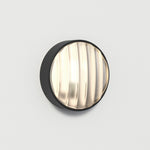 Montreal Round 220/300 Outdoor Wall Light- Black/ Brushed Stainless Steel