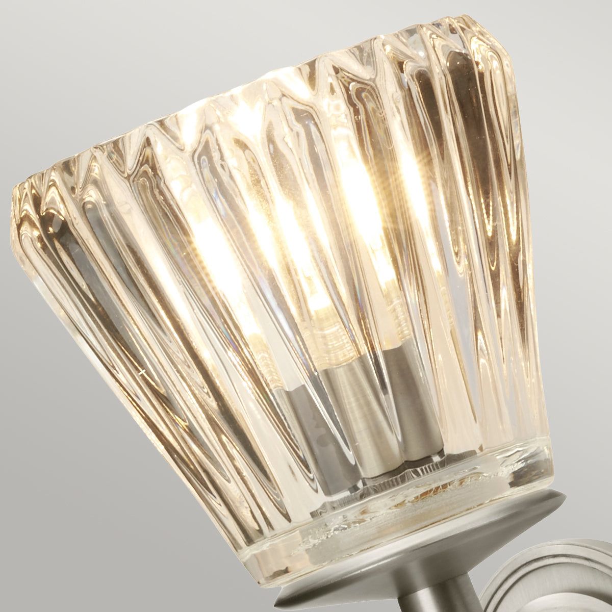 Agatha 2 Light Wall Light – Brushed Nickel