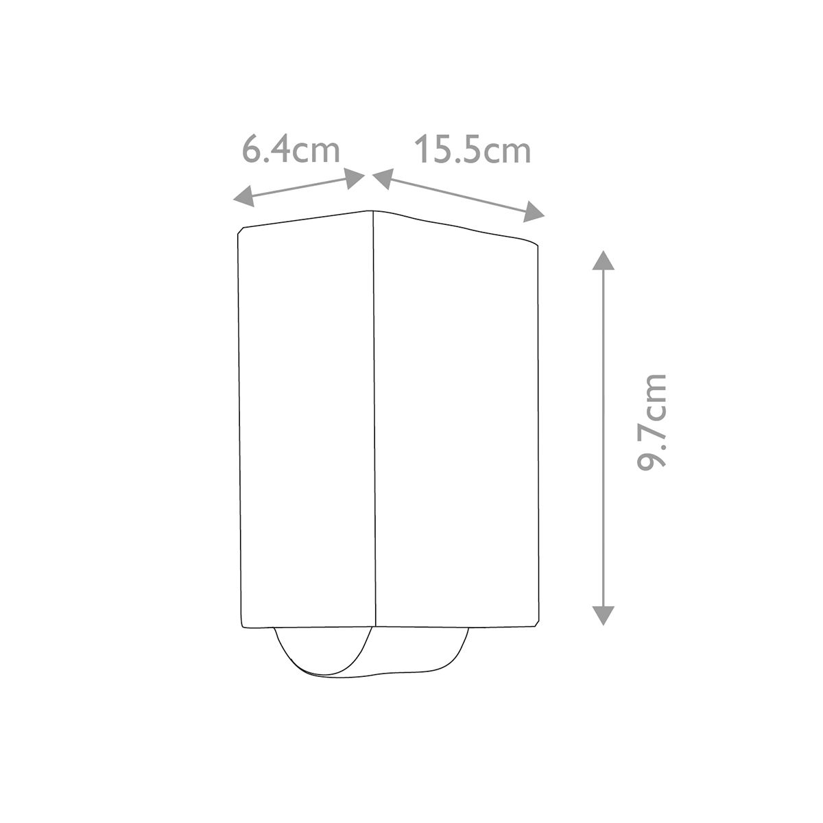 Agner 2/4Lt Up/Down Wall Light - Graphite Integrated LED IP54