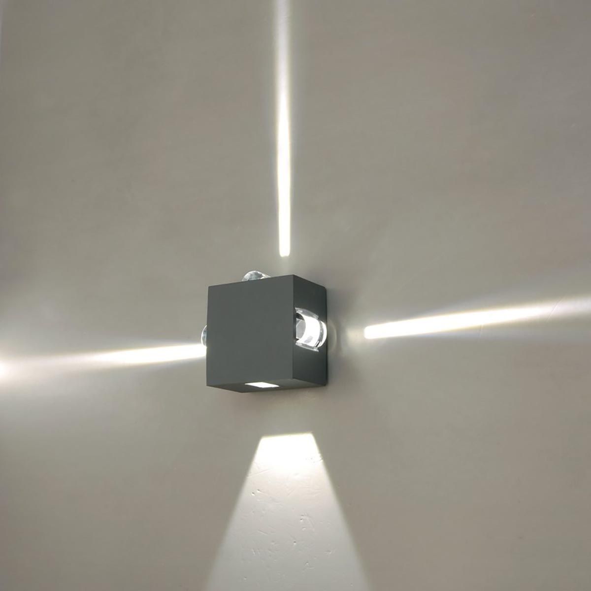 Agner 2/4Lt Up/Down Wall Light - Graphite Integrated LED IP54