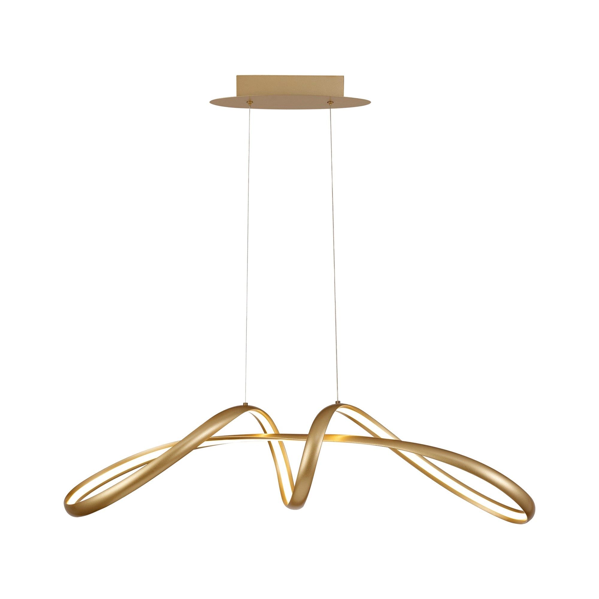 Agora Large Oval Pendant, 1 x 39W LED, 3000K, 1950lm, Sand Gold, 3yrs Warranty
