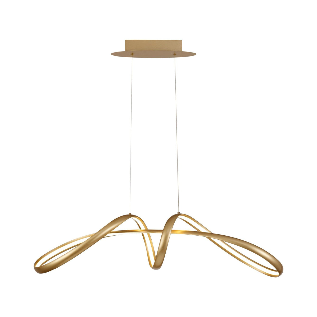 Agora Large Oval Pendant, 1 x 39W LED, 3000K, 1950lm, Sand Gold, 3yrs Warranty