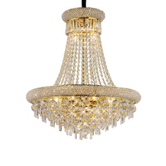 Alexandra Pendant 13 Light E14 Gold/Crystal - Cusack Lighting