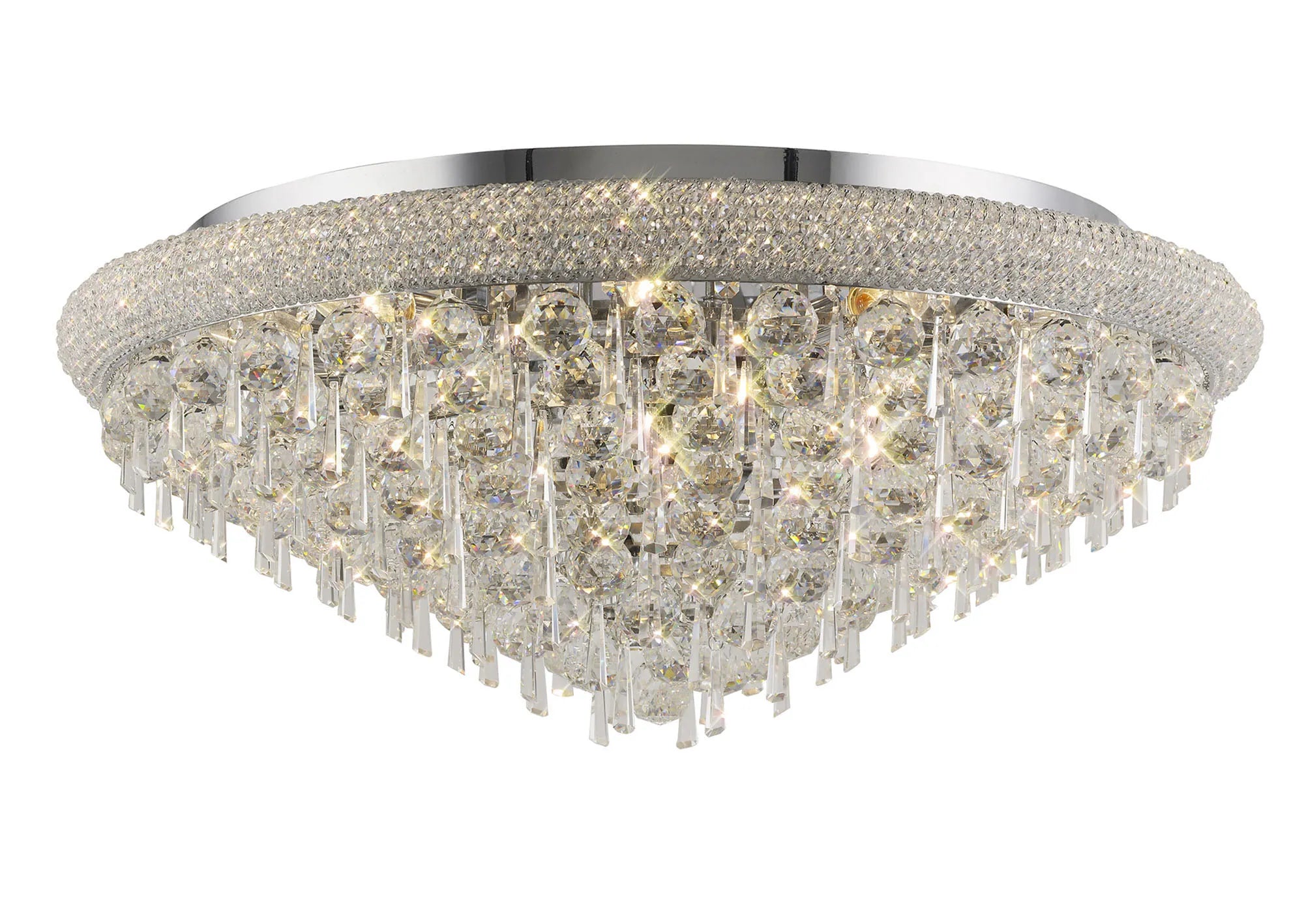 Alexandra Ceiling 6/7/9/16/18 Light E14 Gold/Polished Chrome