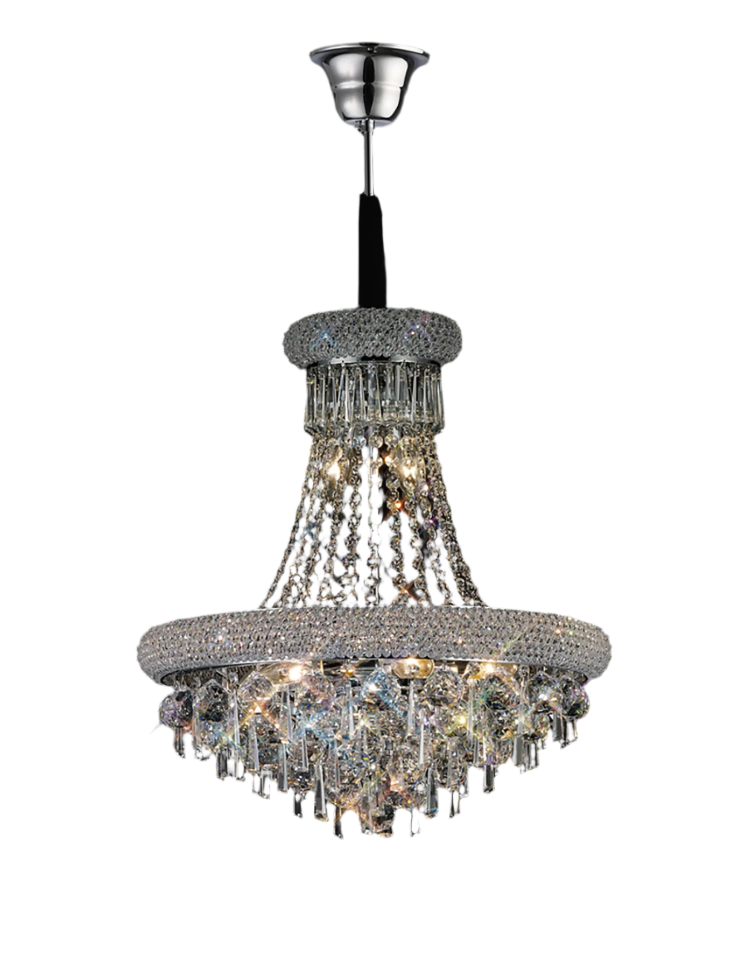 Alexandra 9/13Lt Crystal Ceiling Light - Chrome/Gold