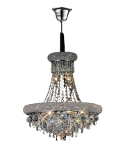 Alexandra 9/13Lt Crystal Ceiling Light - Chrome/Gold