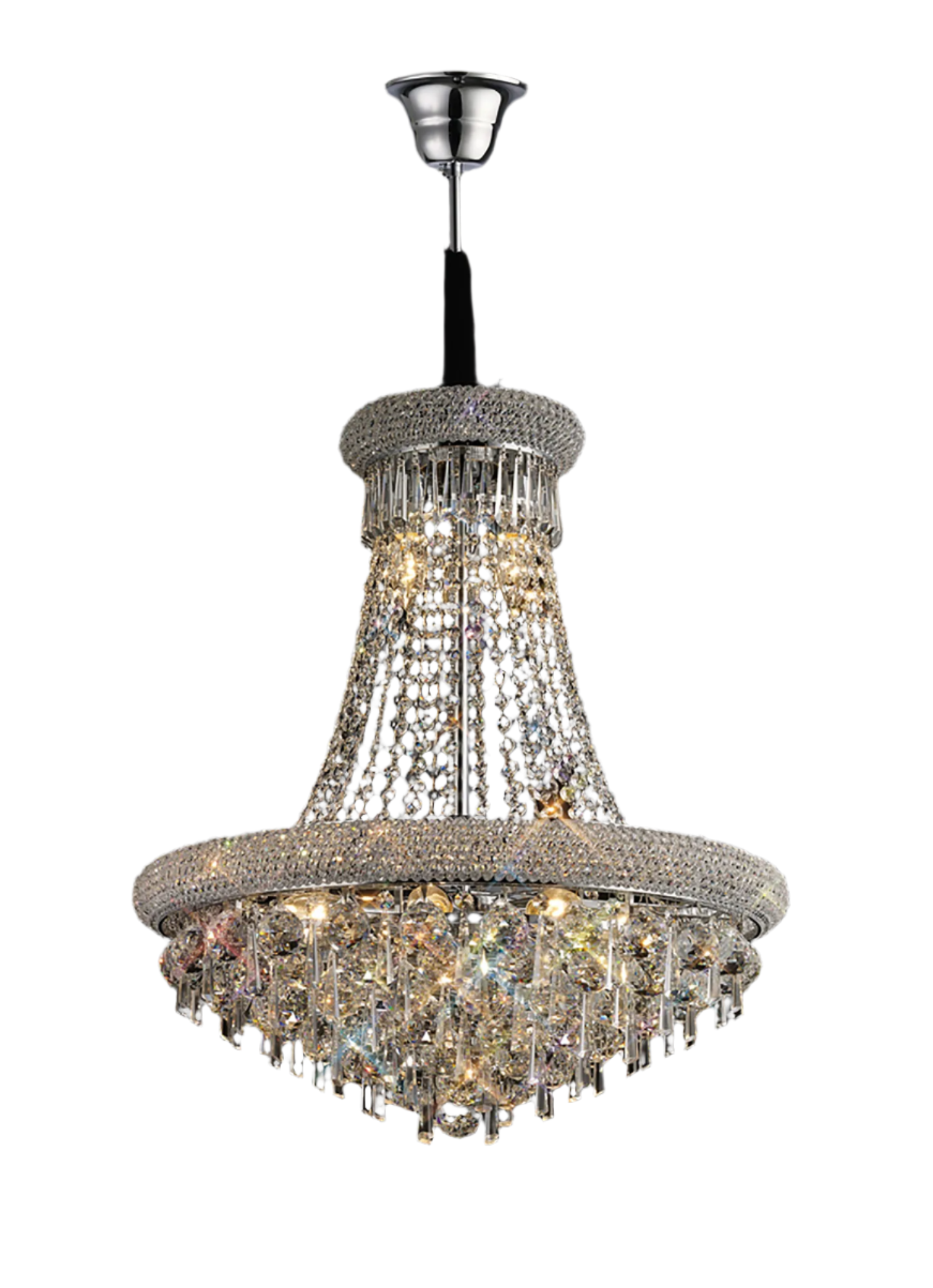 Alexandra 18/20Lt Crystal Ceiling Light - Chrome/Gold