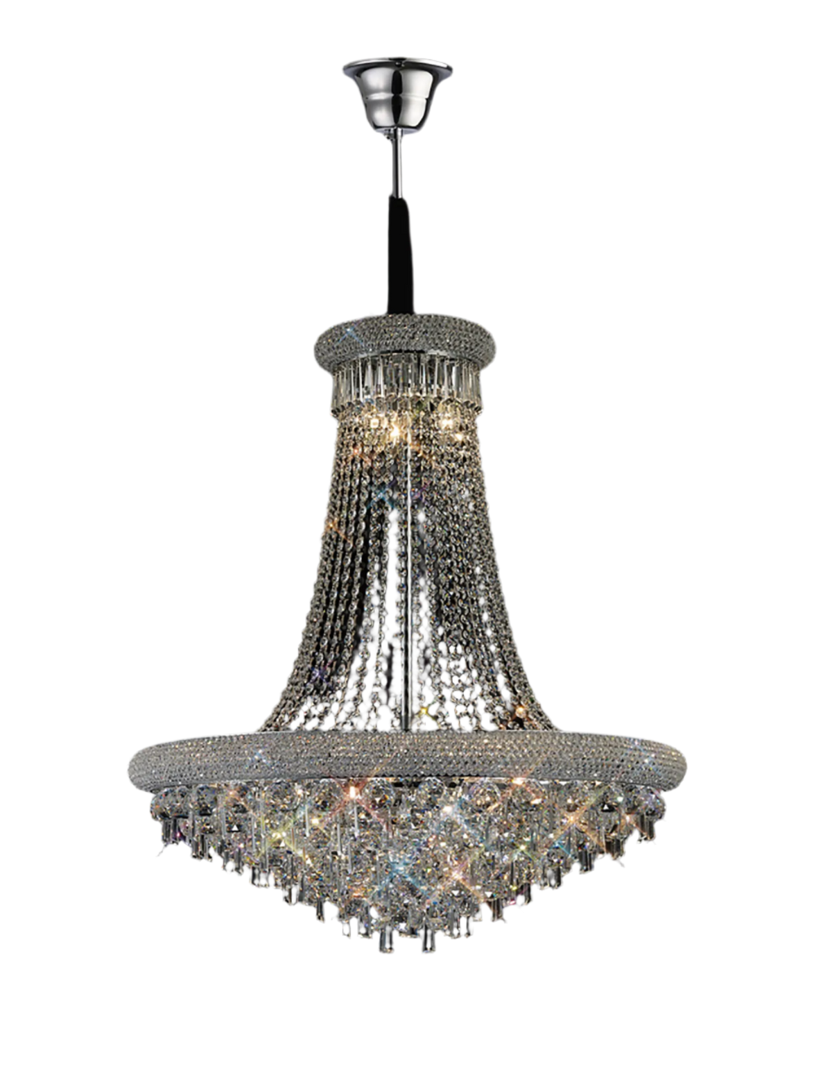Alexandra 18/20Lt Crystal Ceiling Light - Chrome/Gold