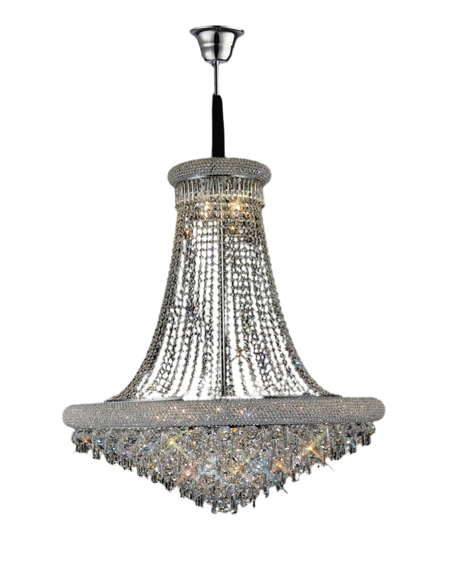 Alexandra 18/20Lt Crystal Ceiling Light - Chrome/Gold