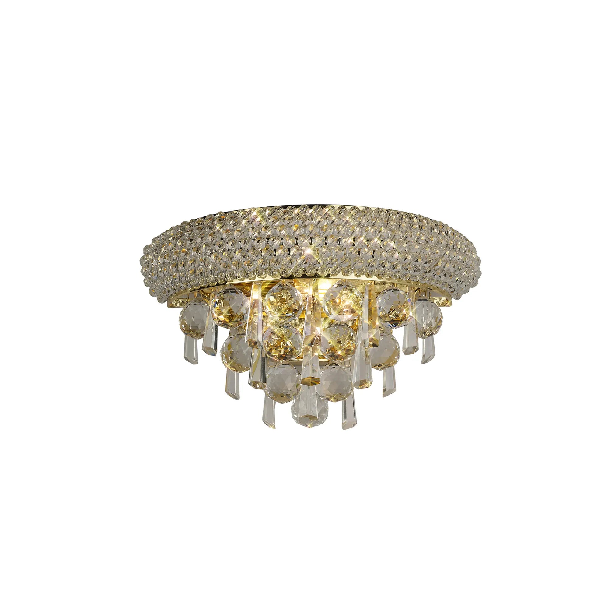 Alexandra Wall Lamp Small 2 Light E14 Gold/Polished Chrome