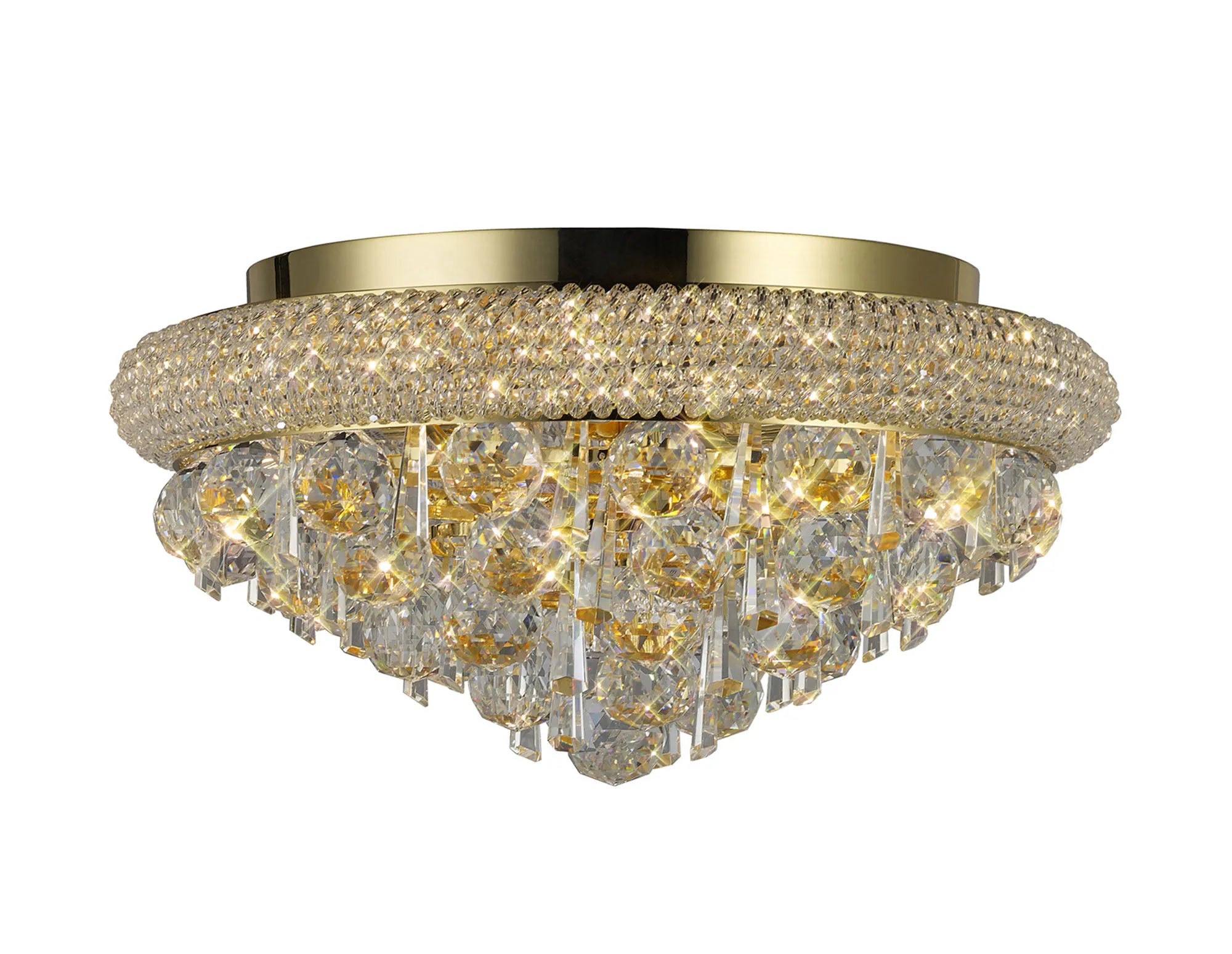 Alexandra Ceiling 6/7/9/16/18 Light E14 Gold/Polished Chrome