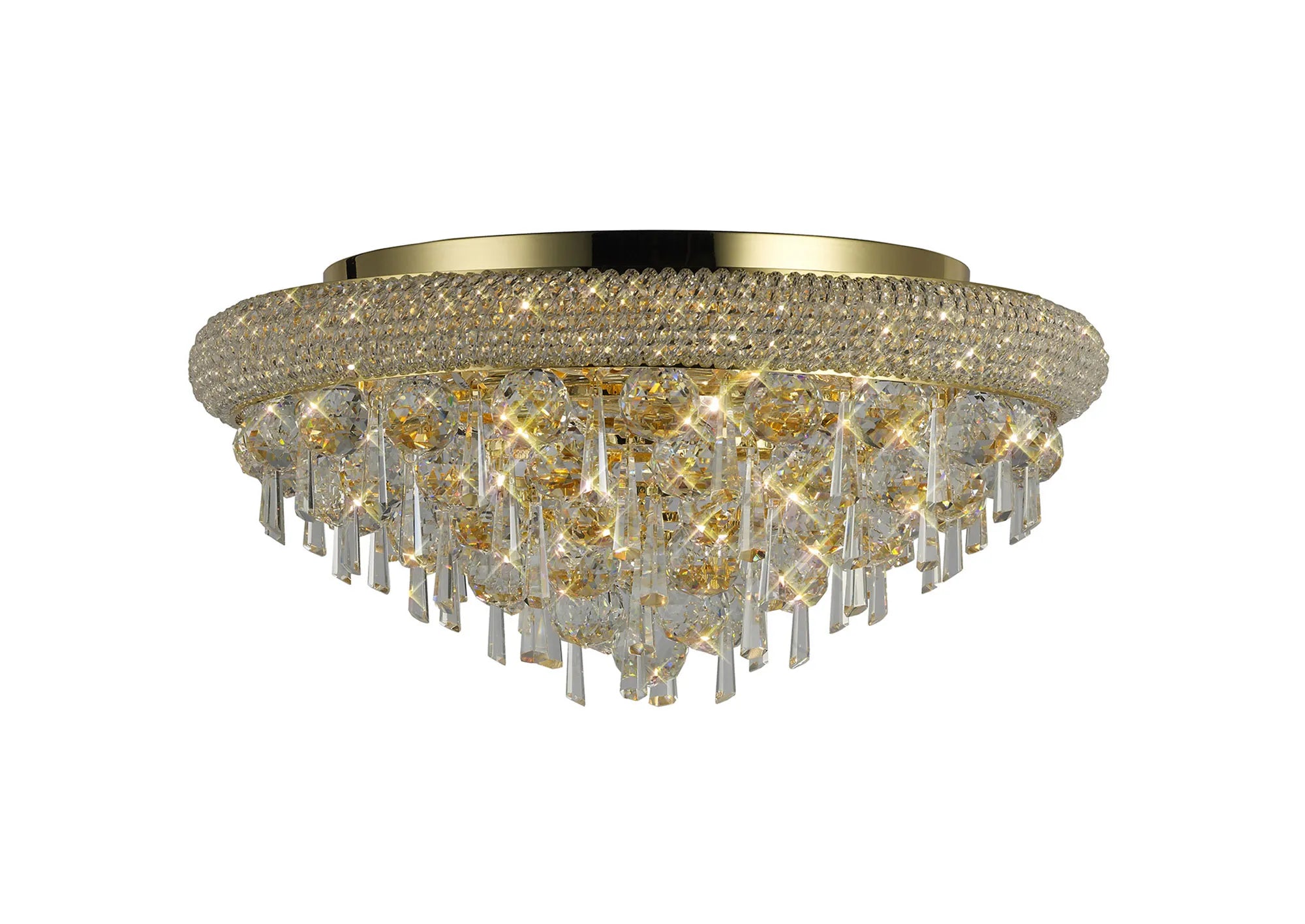 Alexandra Ceiling 6/7/9/16/18 Light E14 Gold/Polished Chrome