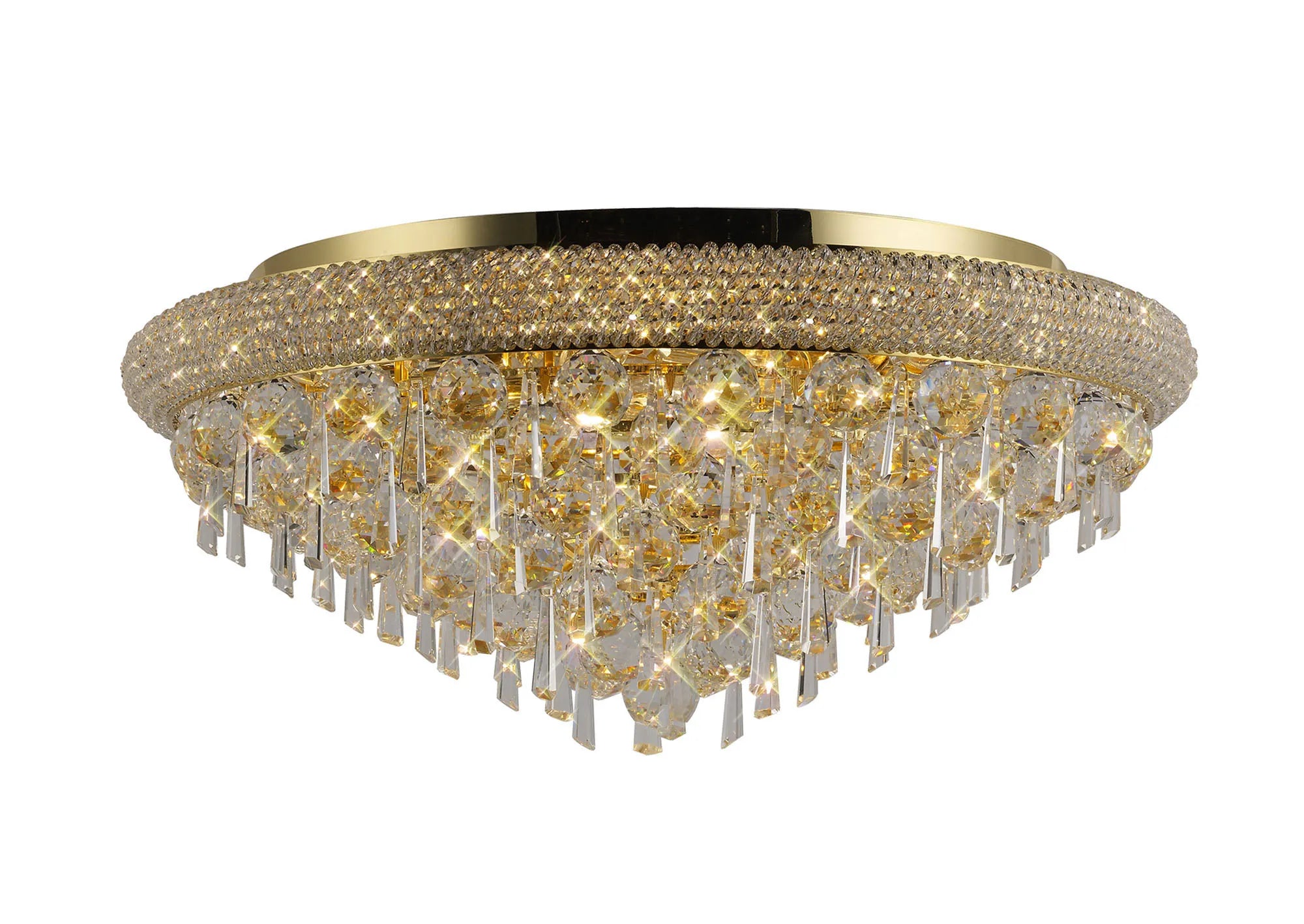 Alexandra Ceiling 6/7/9/16/18 Light E14 Gold/Polished Chrome