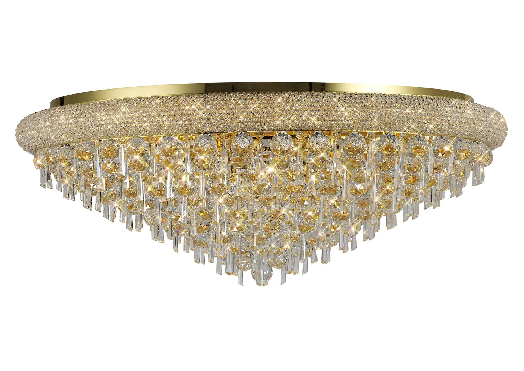 Alexandra Ceiling 6/7/9/16/18 Light E14 Gold/Polished Chrome