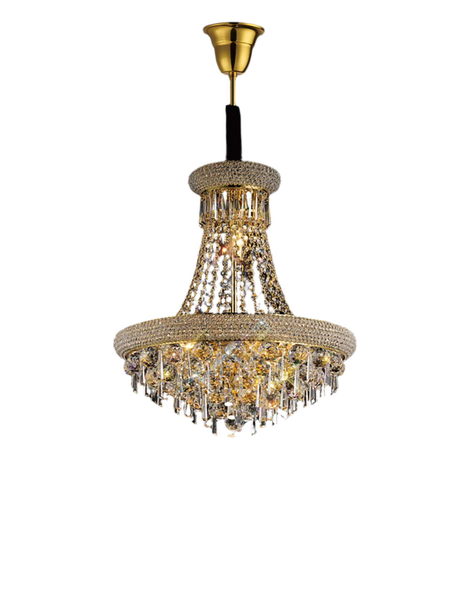 Alexandra 9/13Lt Crystal Ceiling Light - Chrome/Gold