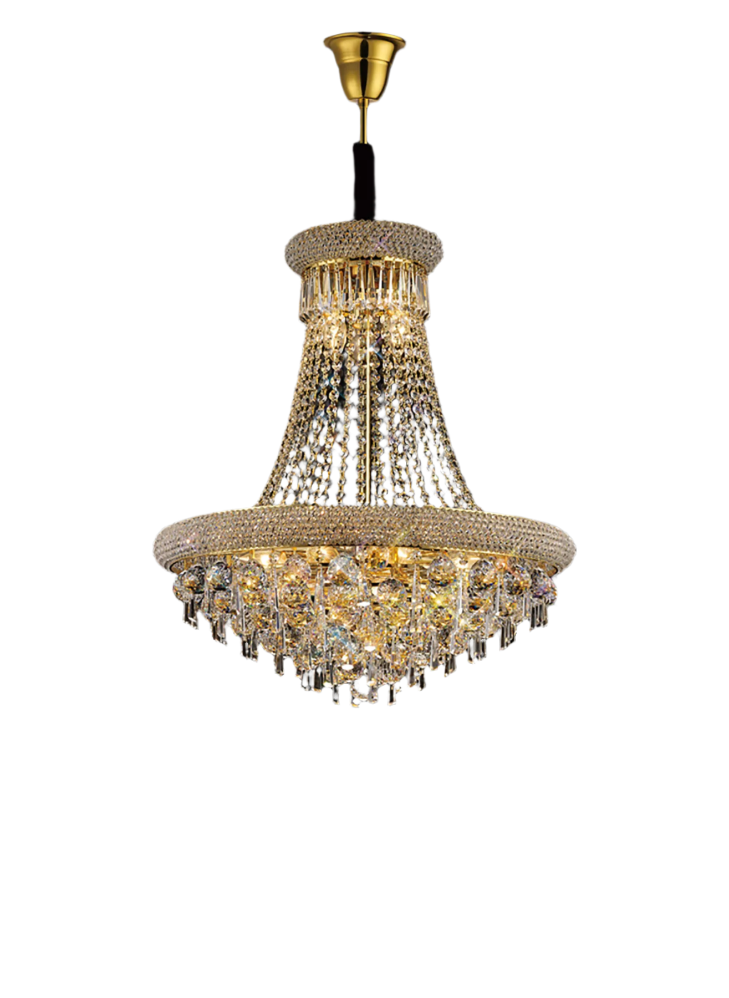 Alexandra 9/13Lt Crystal Ceiling Light - Chrome/Gold