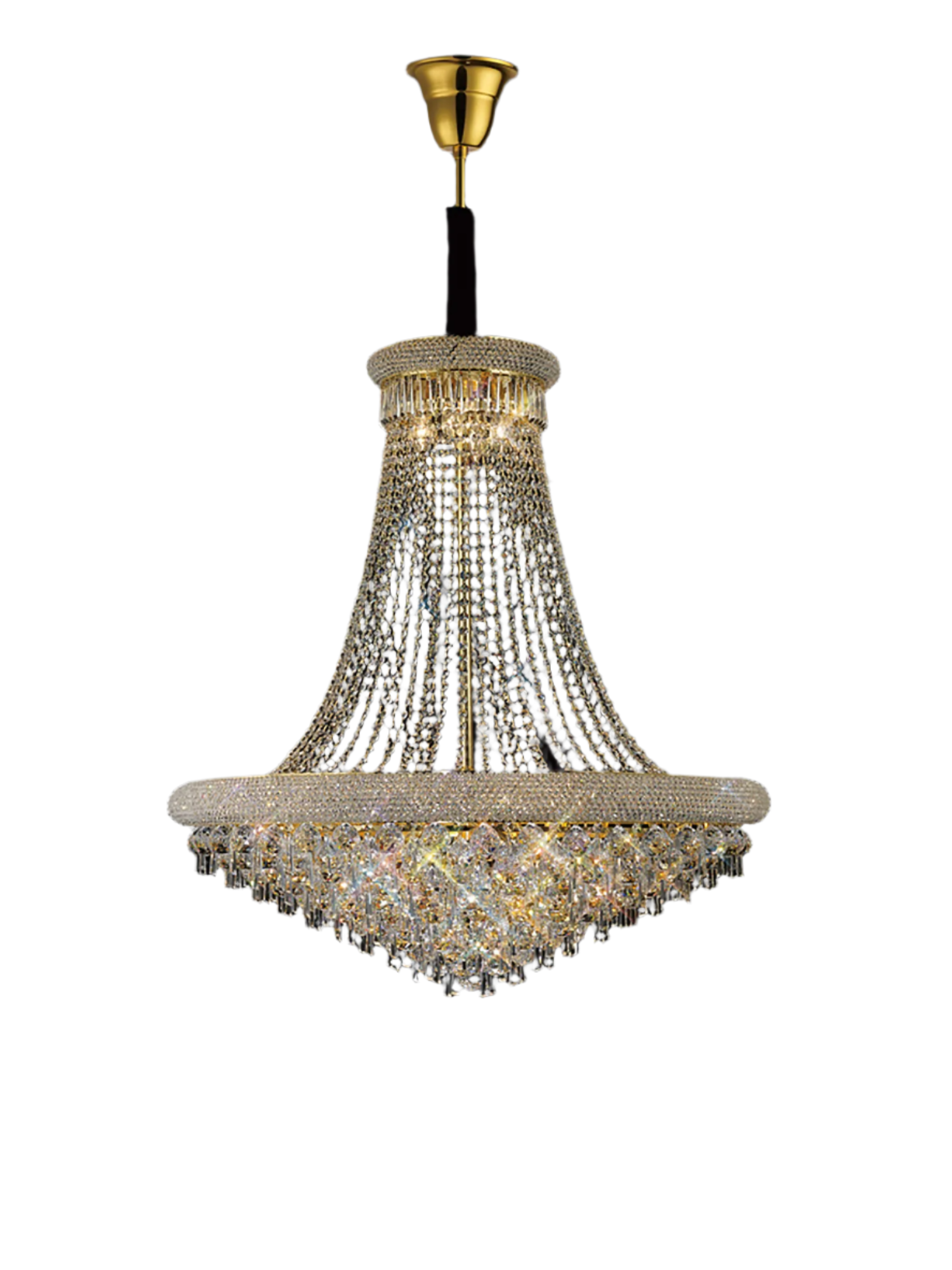 Alexandra 18/20Lt Crystal Ceiling Light - Chrome/Gold