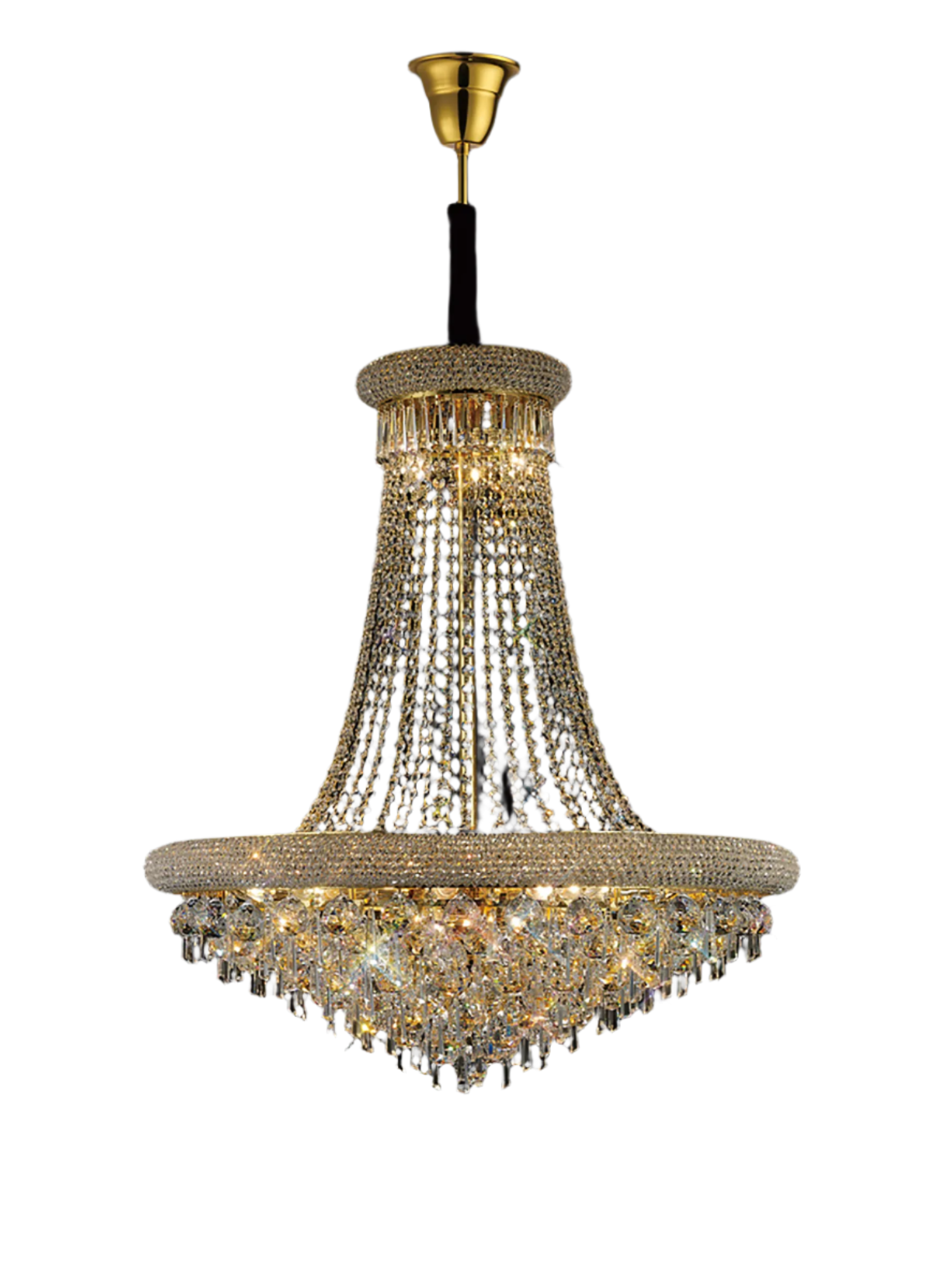 Alexandra 18/20Lt Crystal Ceiling Light - Chrome/Gold
