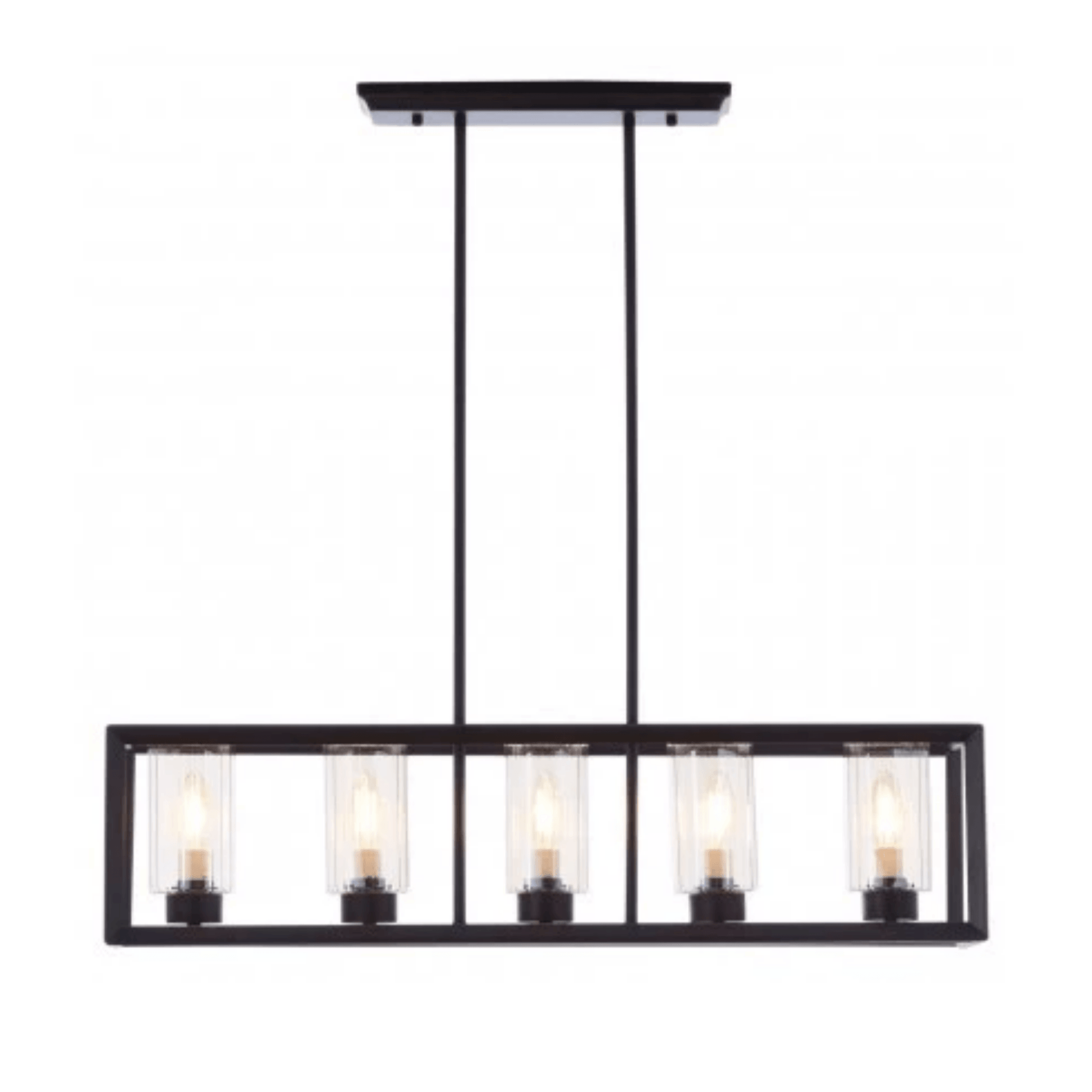 Aliko 5 Bulb Matte Black Pendant Lamp - Cusack Lighting