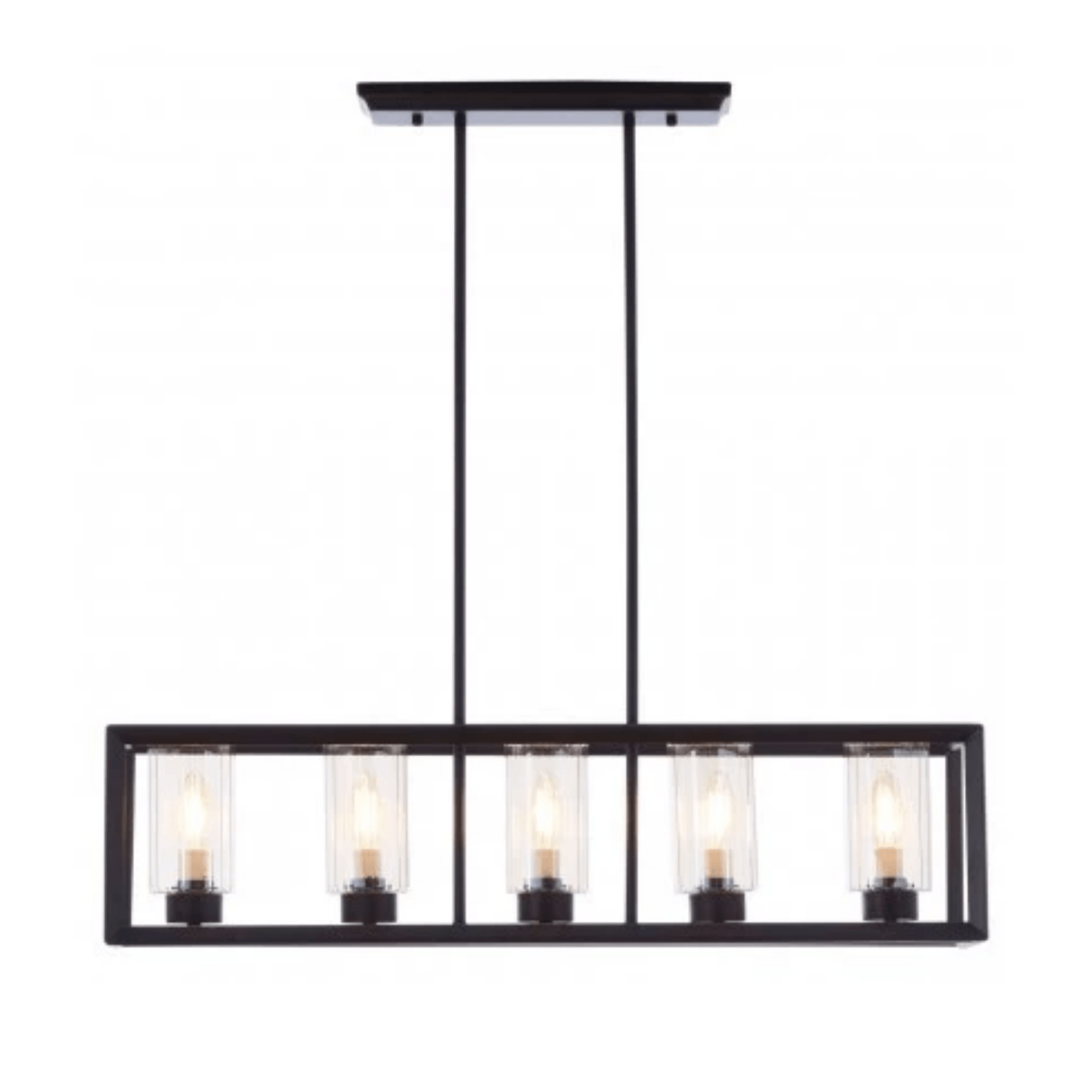 Aliko 5 Bulb Matte Black Pendant Lamp - Cusack Lighting