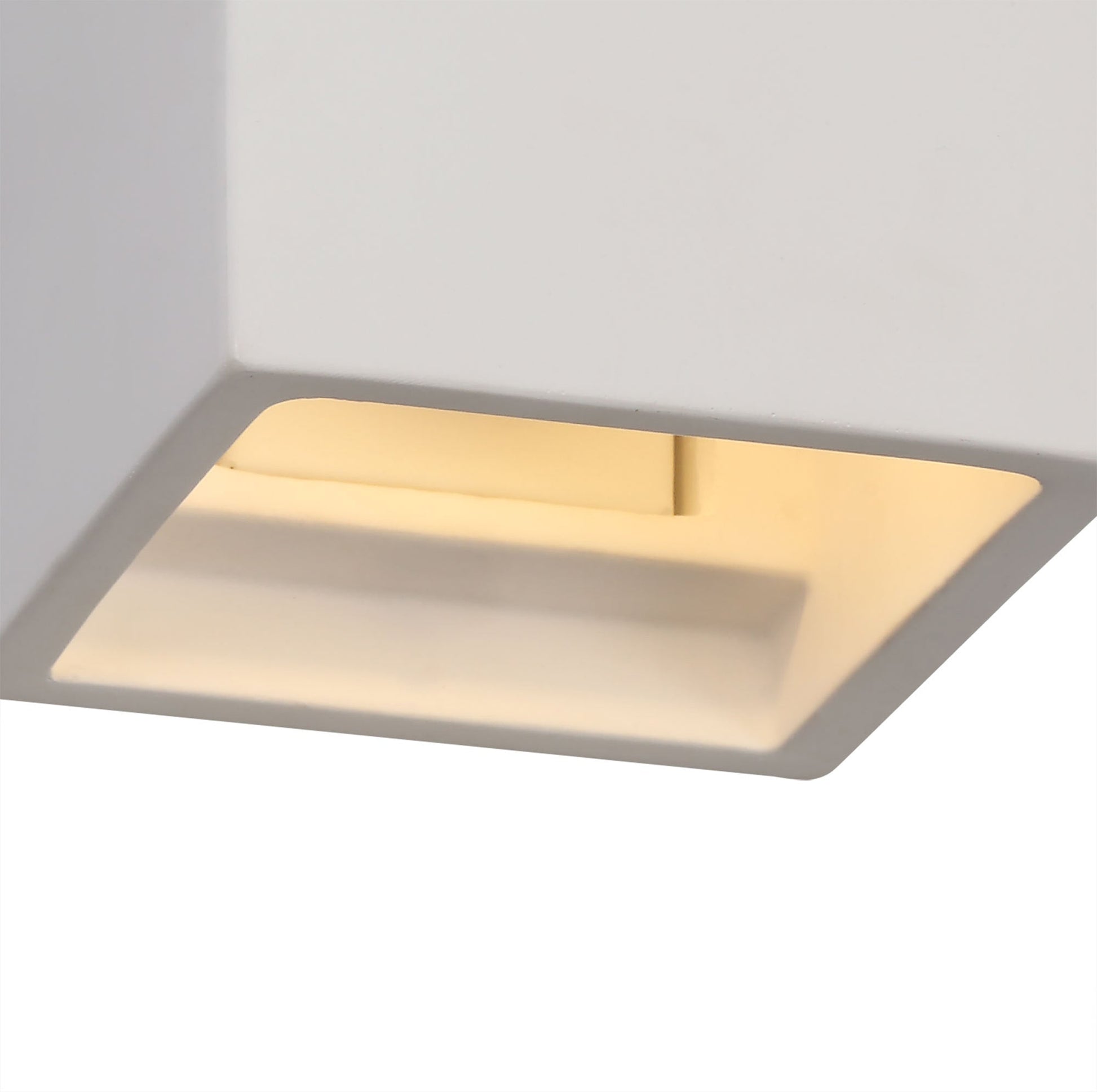 Alina Square Wall Lamp, 1 x G9, White Paintable Gypsum