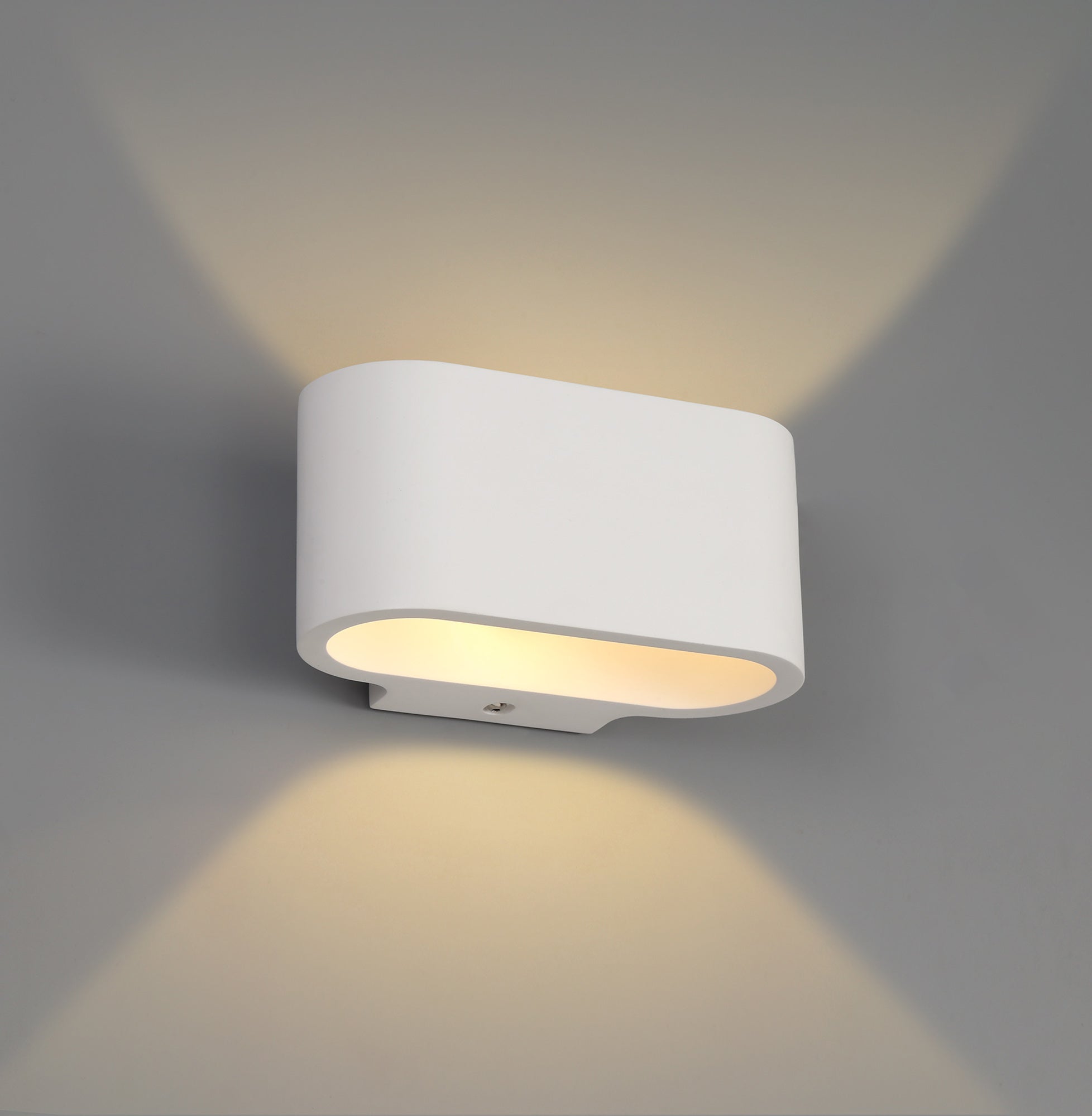 Alina Oval Wall Lamp, 1 x G9, White Paintable Gypsum